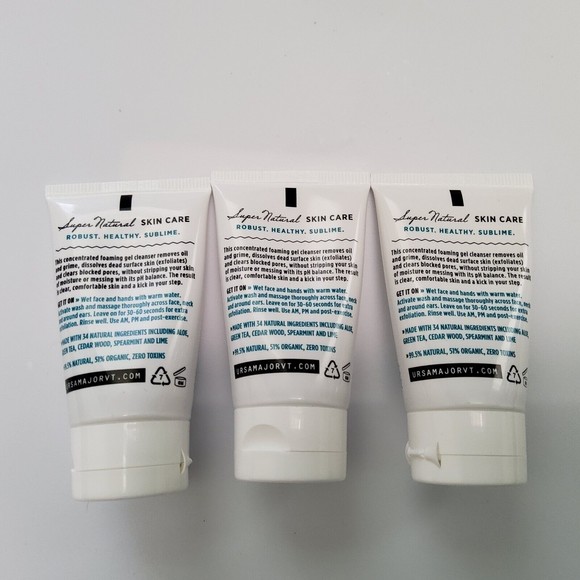 Lot Of 3- URSA MAJOR Fantastic Face Wash Travel Size - Picture 2 of 3
